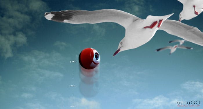 Stuiterbal als digitale camera