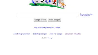 Homepage Google weer wit