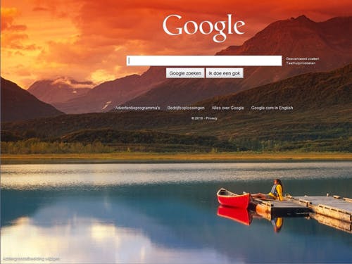 Hoe krijg ik de foto op Googles homepage weg?