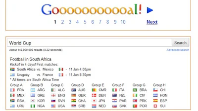 WK 2010: Google scoort met zoek-verrassing