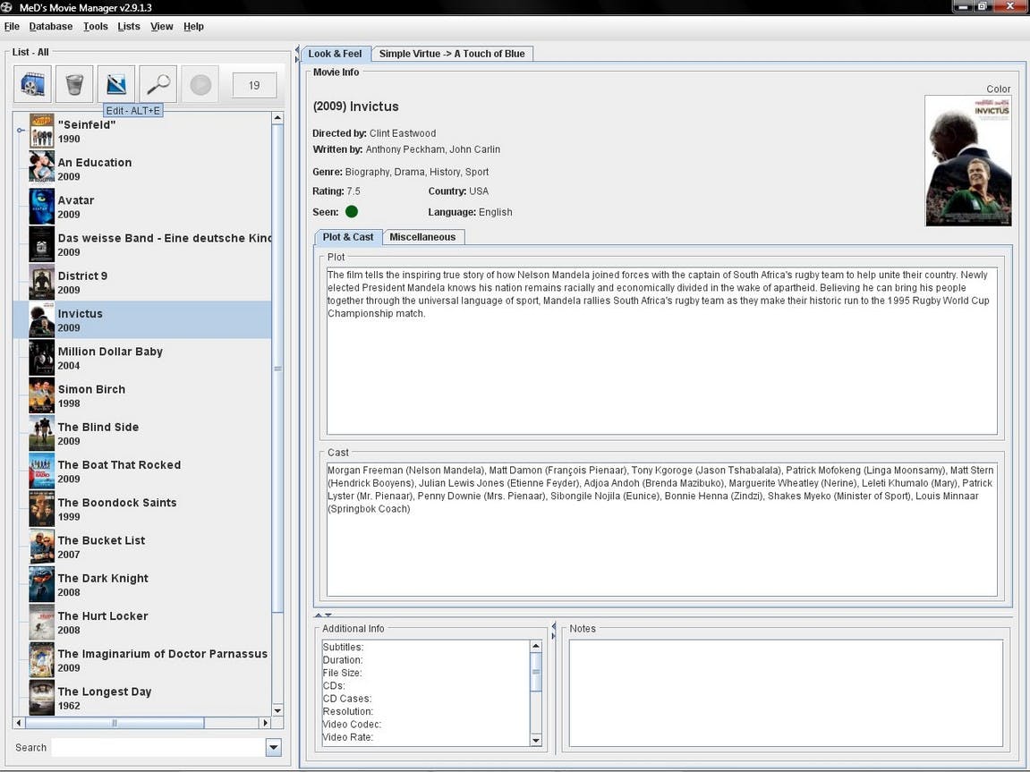 Verse download: MeD's Movie Manager
