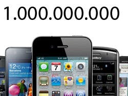 Mijlpaal van 1 miljard smartphones dit kwartaal