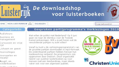 Luistert: Verkiezingsprogramma in mp3