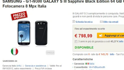 Samsung Galaxy SIII 64 GB duikt op