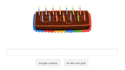 Google is jarig en viert dat met een Google Doodle