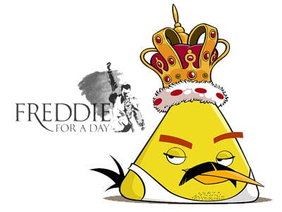Freddie Mercury als Angry Bird in video