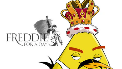 Freddie Mercury als Angry Bird in video