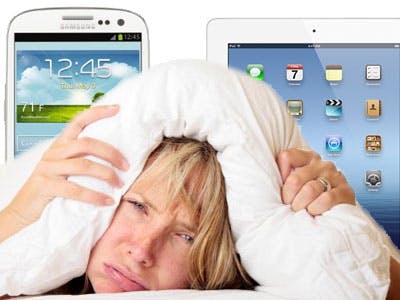 Slapeloosheid door tablet en smartphone