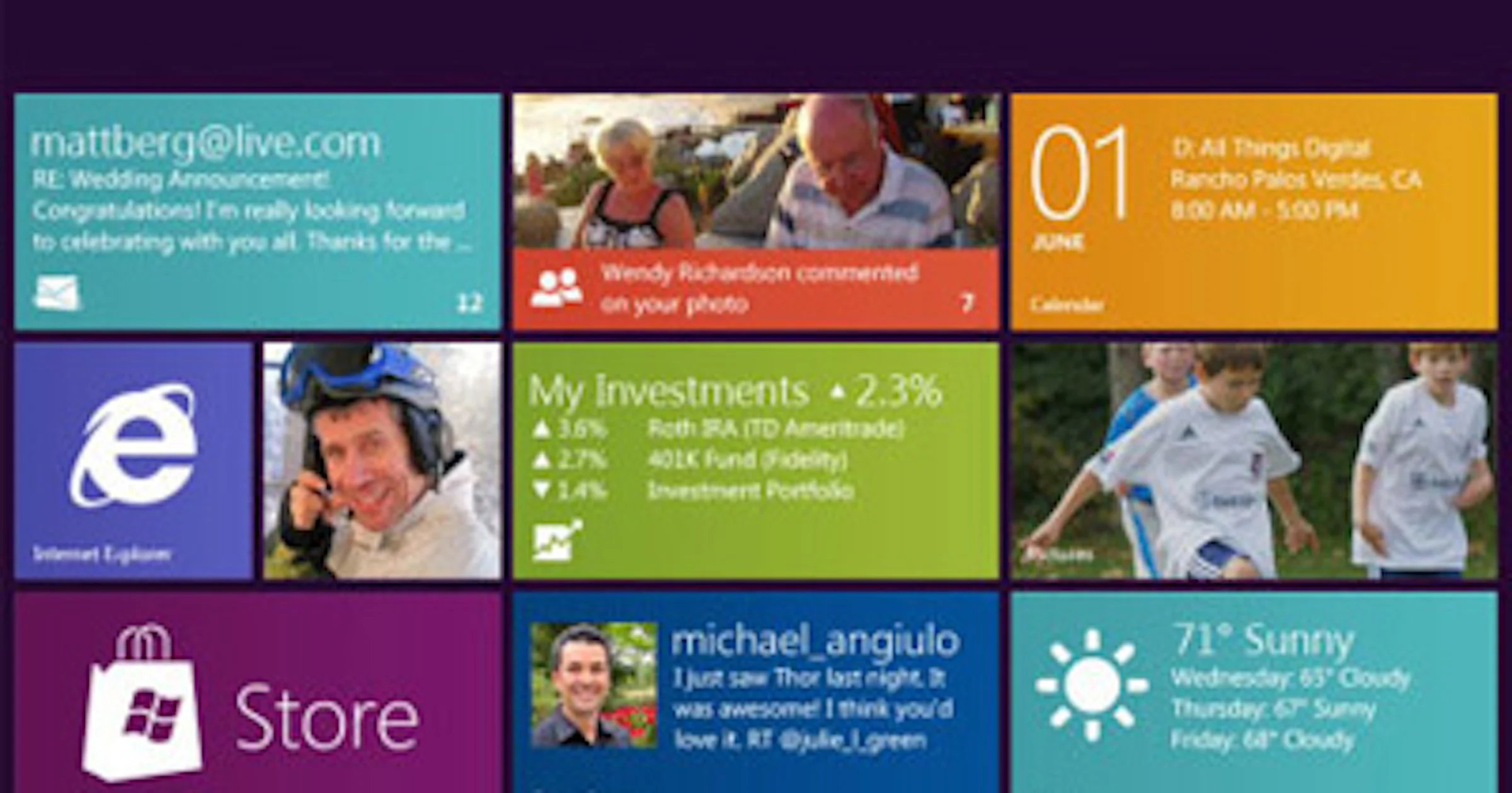 Windows 8 tabletinterface op Computex