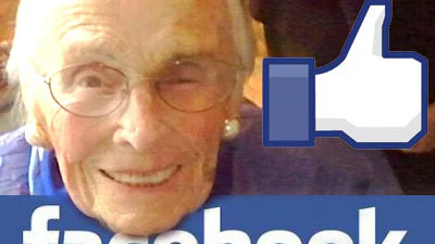 Facebook oudste gebruiker (101) op de kiek met Zuckerberg