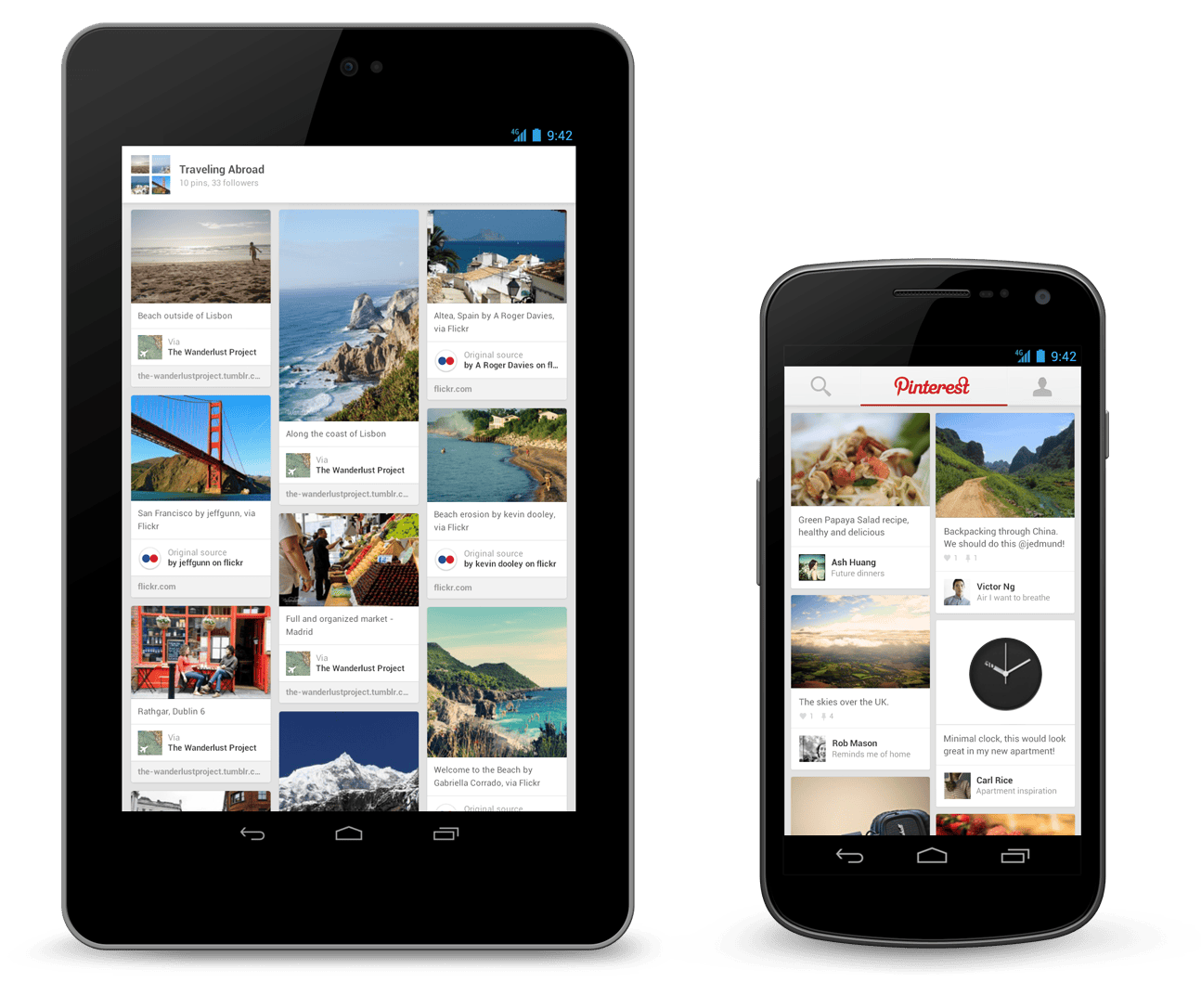 Pinterest introduceert apps voor Android en iPad