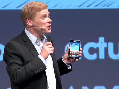 Samsung Galaxy Note getoond op IFA