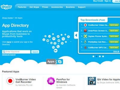 Skype opent app-store