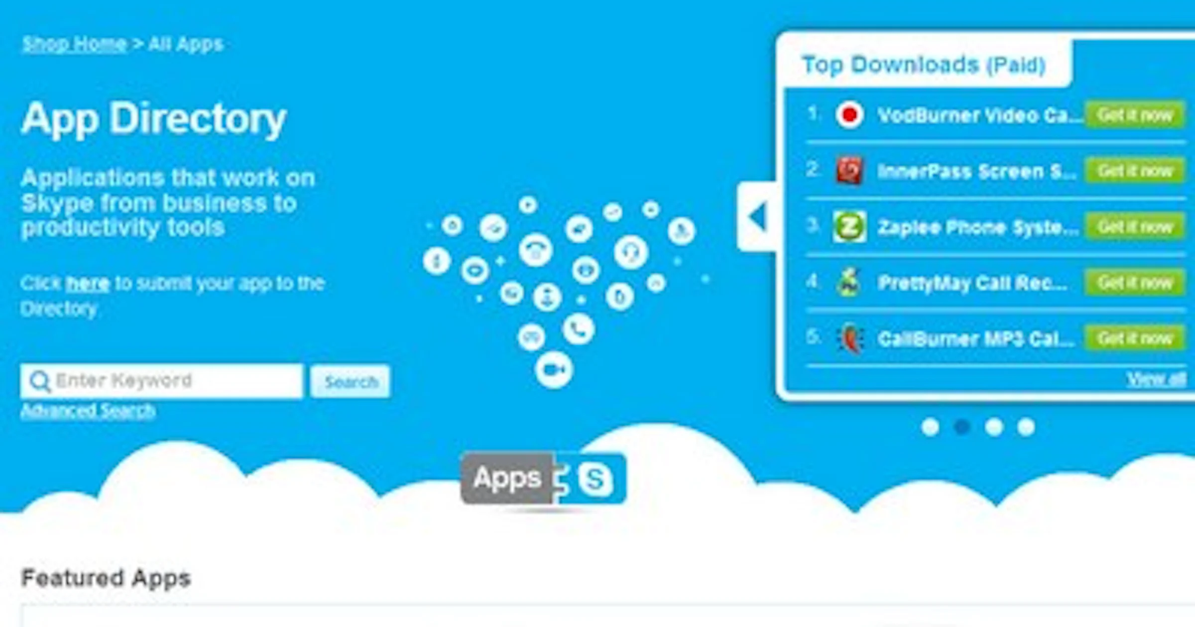 Skype opent app-store