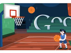 Olympische Spelen basketbal Google Doodle