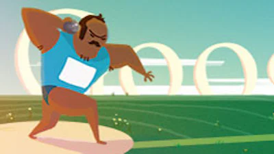 Olympische Spelen kogelstoten Google Doodle