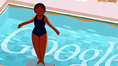 Olympische Spelen schoonspringen Google Doodle
