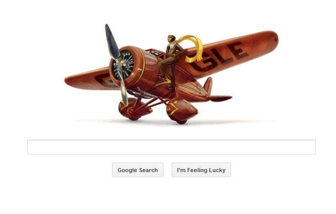 Amelia Earhart Google Doodle