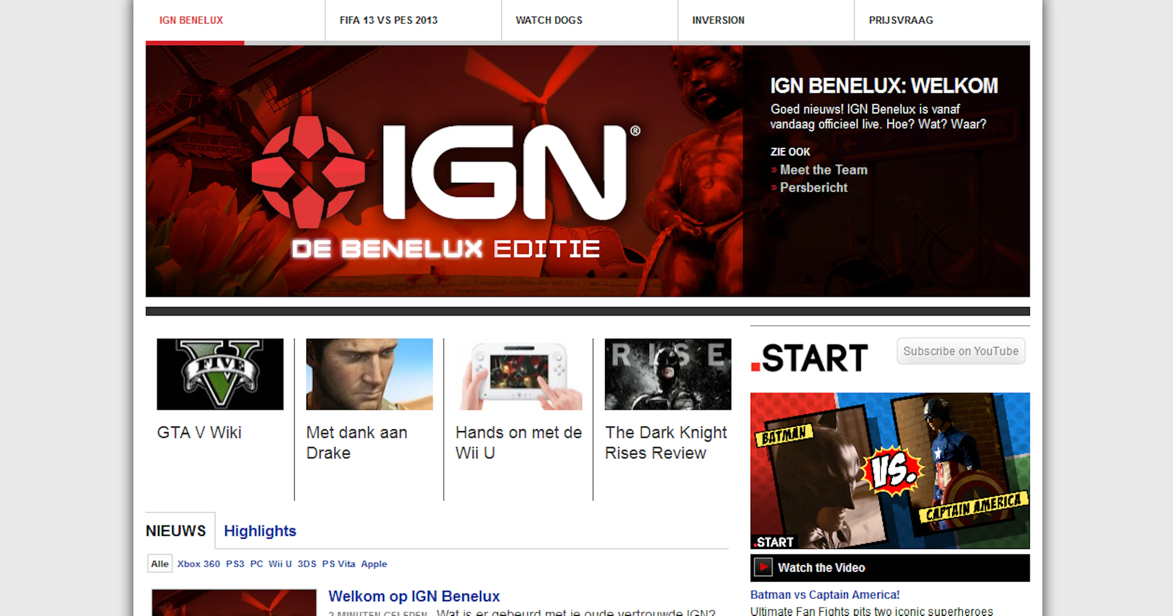 Gamesite IGN nu ook in Nederland en België