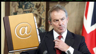 Team Poison jat adresboek Tony Blair