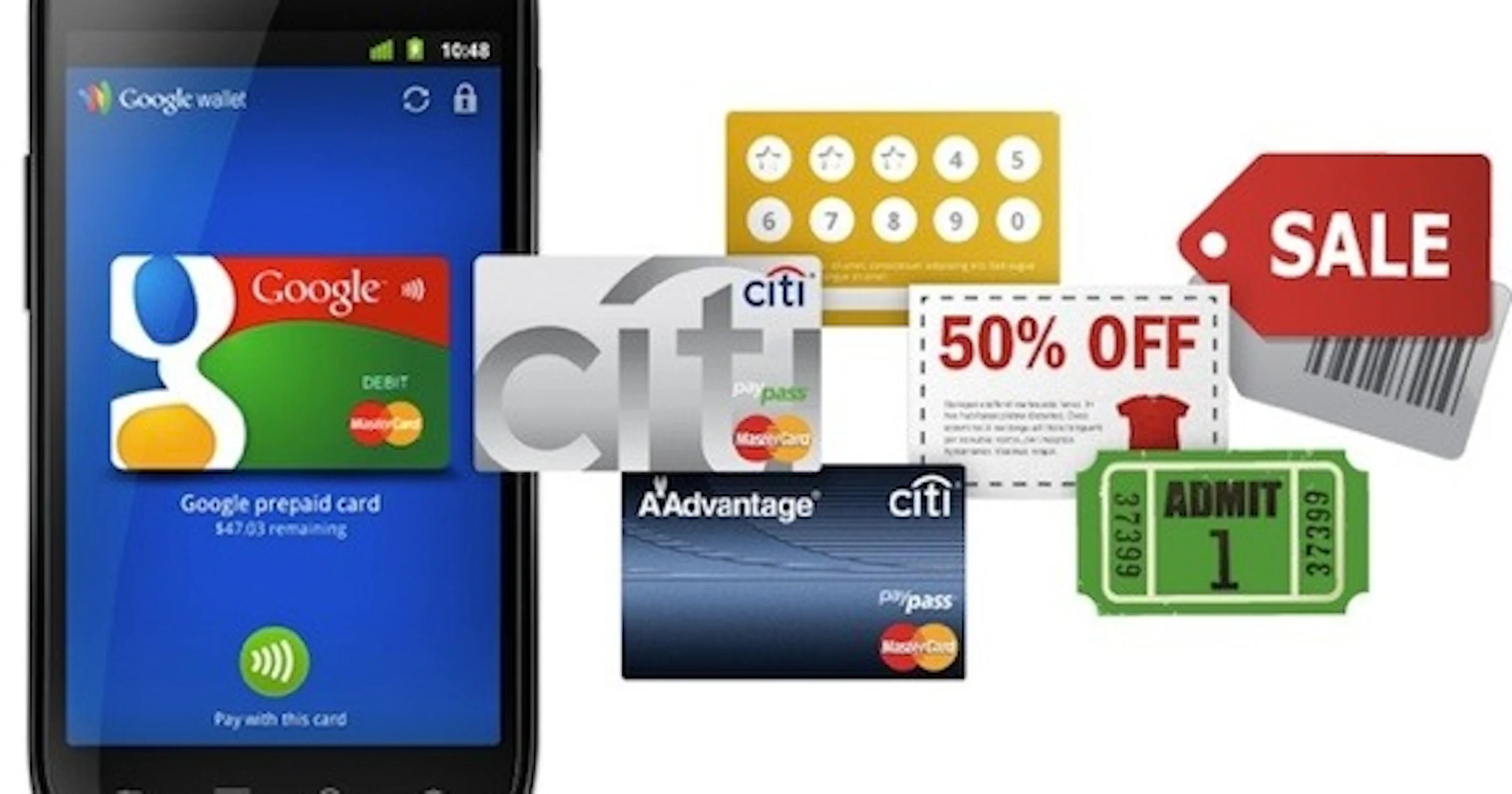 Google toont E-Wallet, betalen met mobiele telefoon