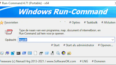 Run-Command - Uitvoeren (Run) in Windows