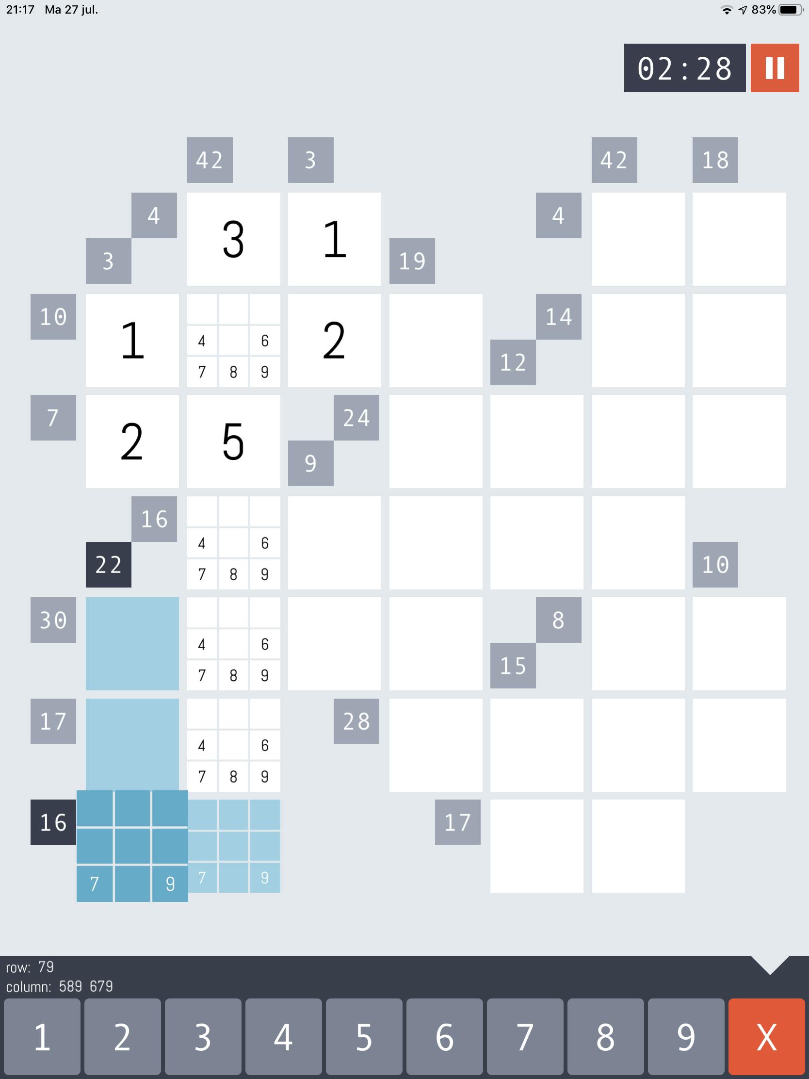 Kalkuro Endless - Mix van kruiswoord en sudoku