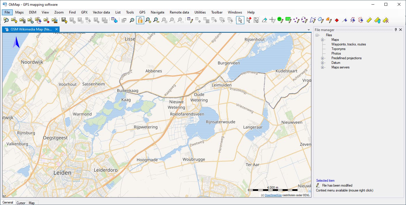 Ok Map - Bekijk zowel online als lokale kaarten