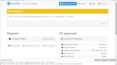 SyncTrayzor - Zet uw bestanden in uw privécloud