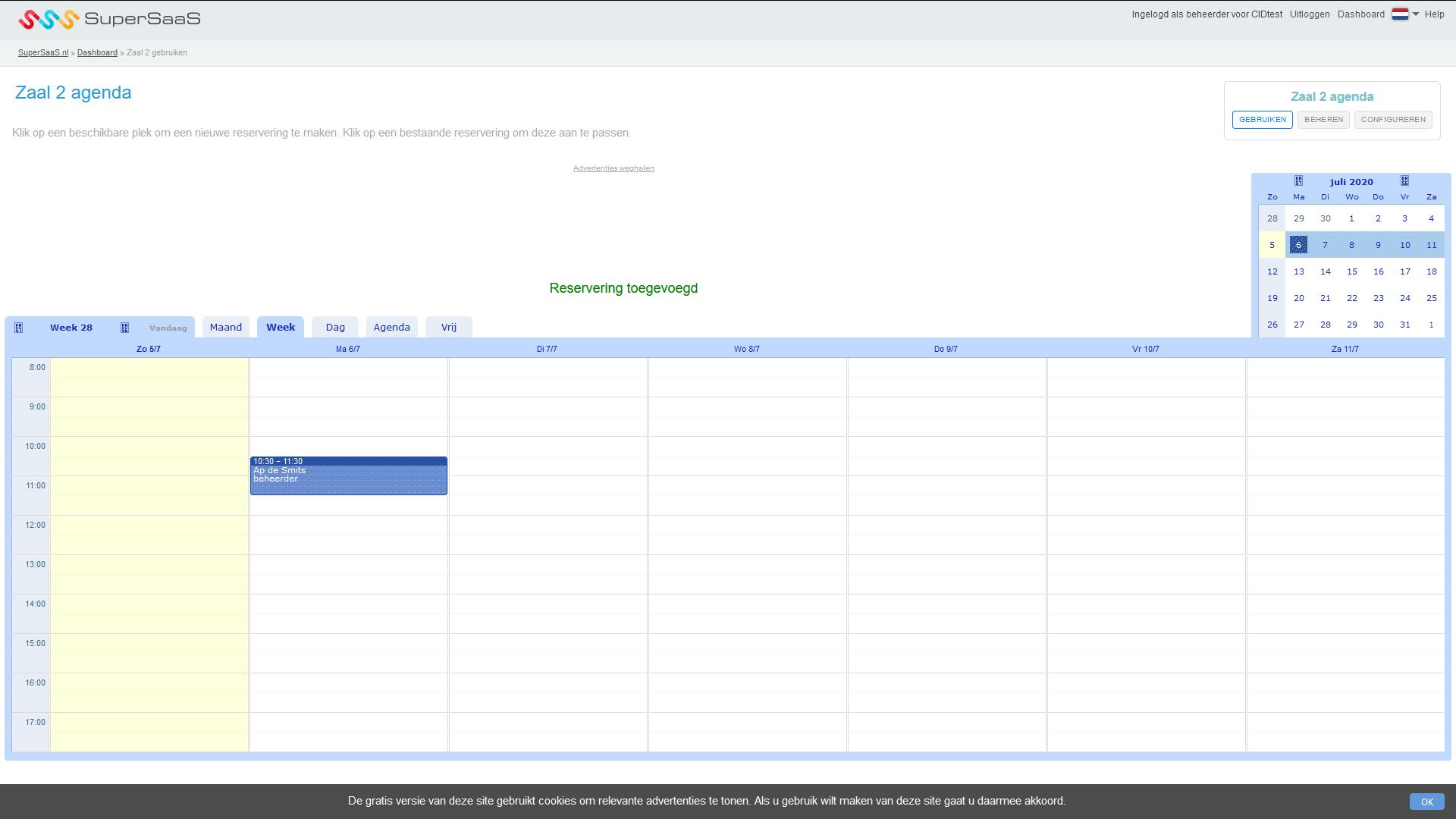 SuperSaas - Online reserveringssysteem