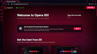OperaGX - Browser voor gamers