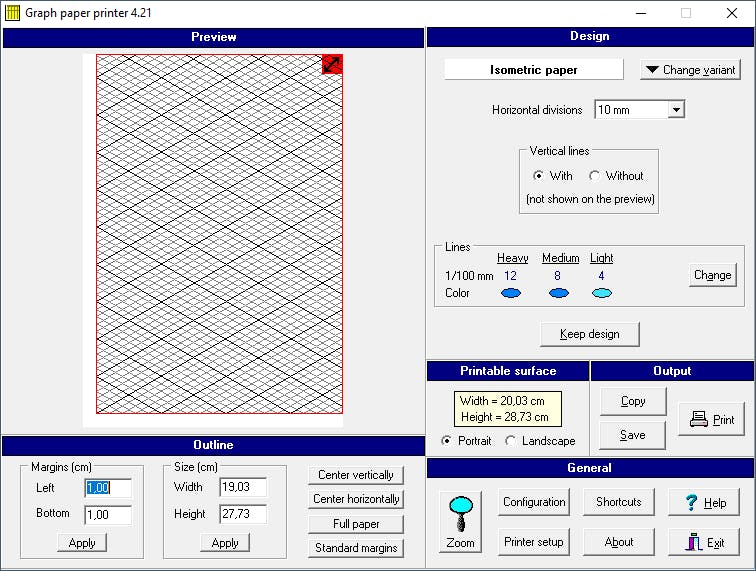 Graph Paper Printer - Speciaal papier printen