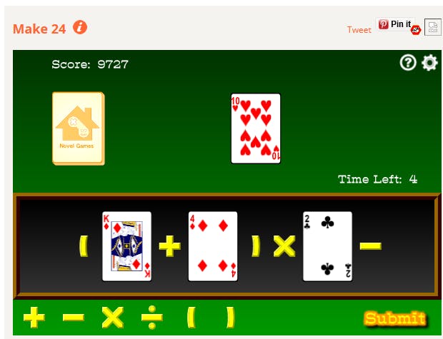 Make 24 - Rekenspelletje