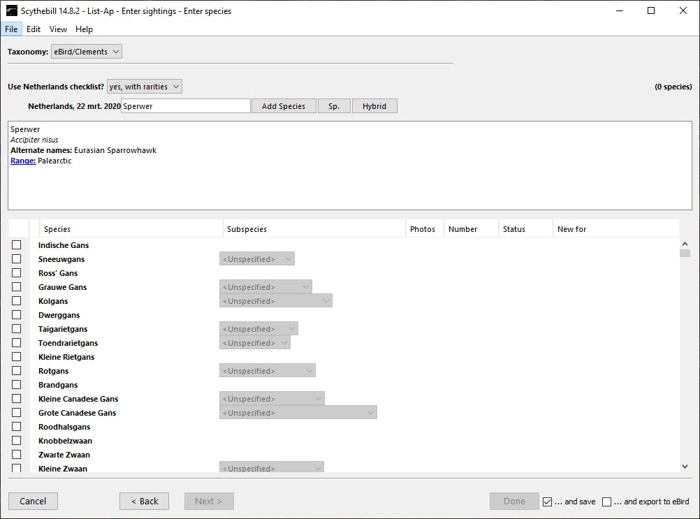 Scythebill - Uitvogelen