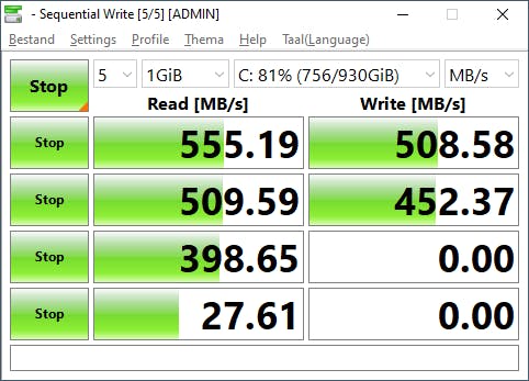 CrystalDiskMark - Schijfprestaties meten