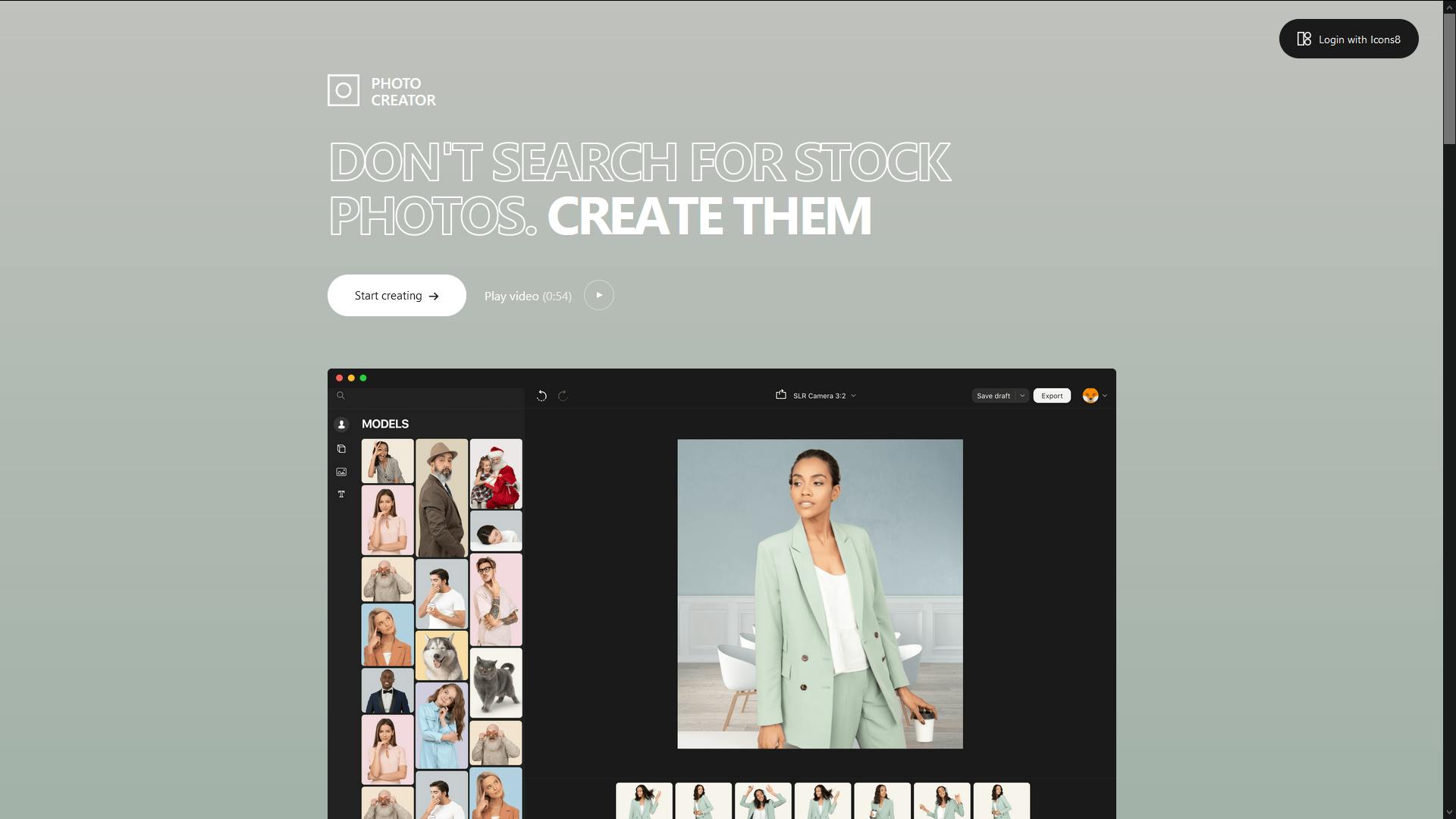 Photo Creator - Eigen stockfoto's maken