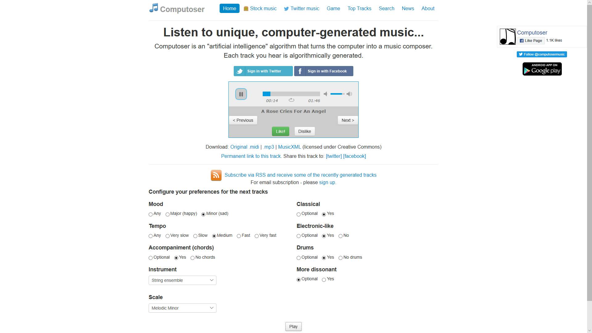 Computoser - Kunstmatige muziek