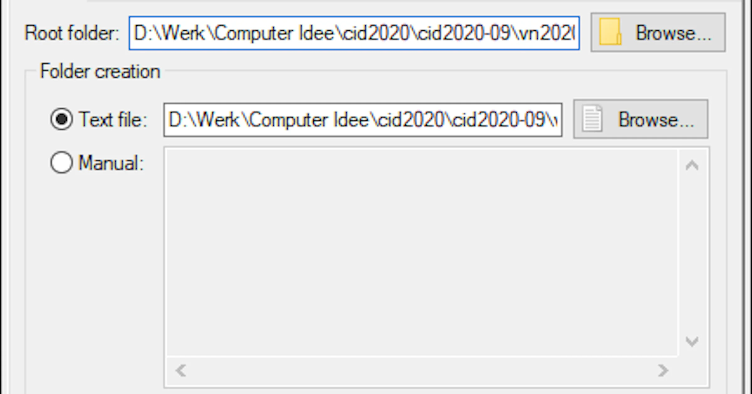 Text 2 Folders - Mappen aanmaken