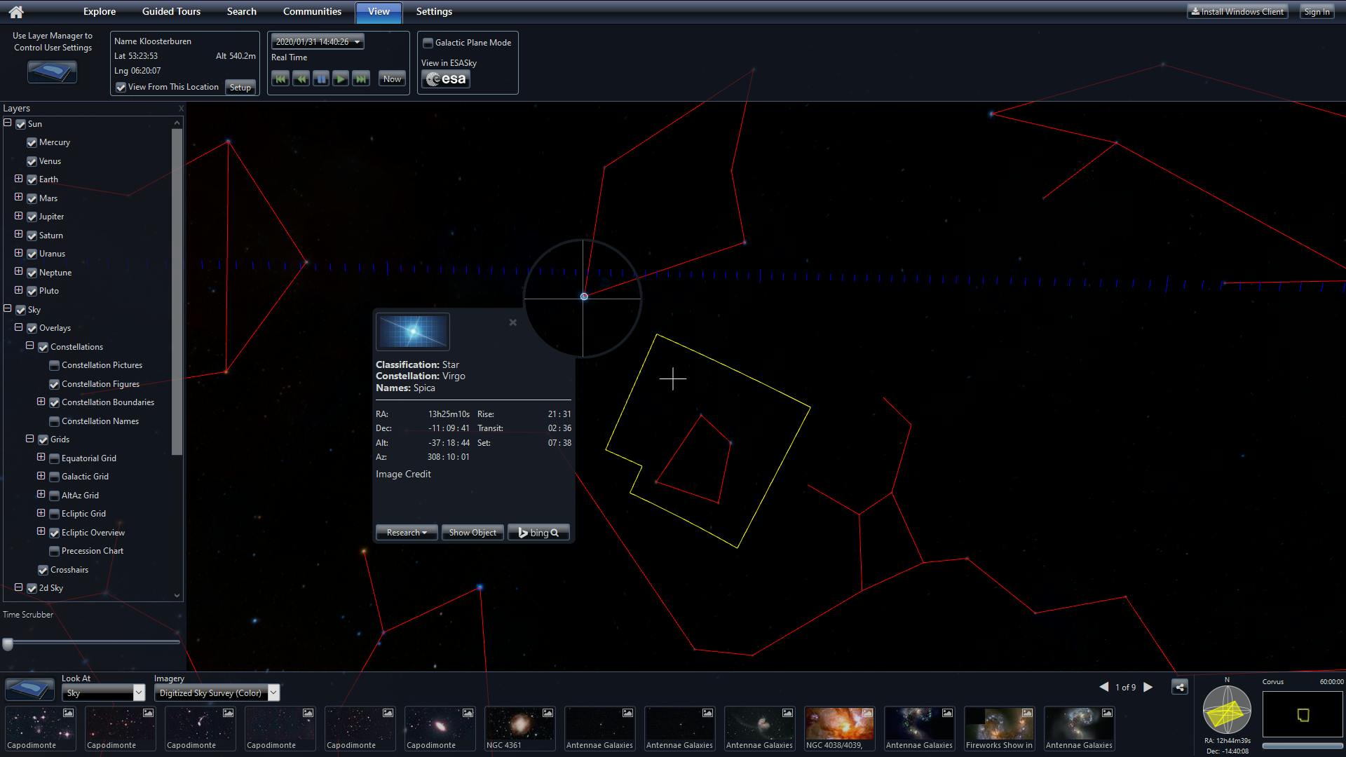 WorldWide Telescope - Hemels