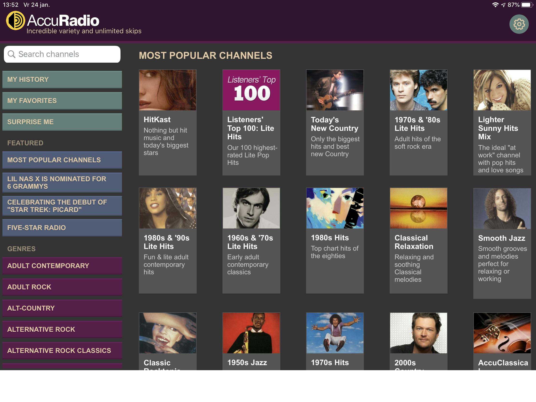 Accuradio - App voor muziekliefhebbers