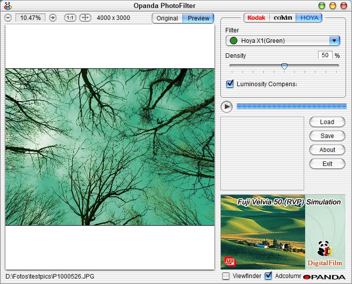 Opanda PhotoFilter - Laat ouderwetse kleurenfilters los op uw foto’s