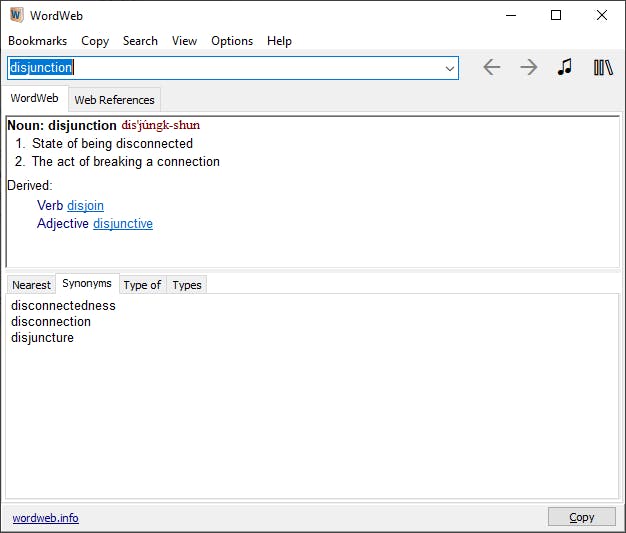 WordWeb Free - Een subliem Engels woordenboek en thesaurus