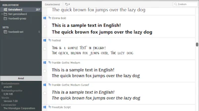 Nexusfont - Beheer eenvoudig grote collecties lettertypen