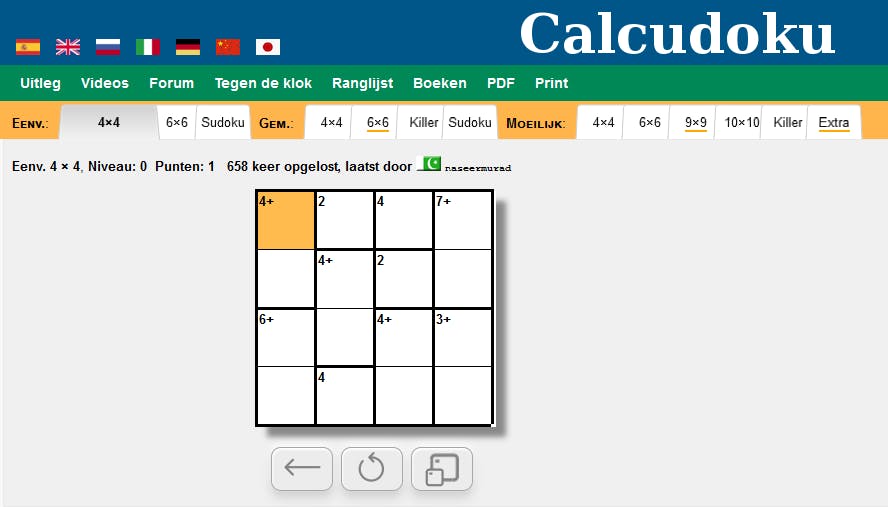 Calcdoku - Een soort sudoku maar dan voor gevorderden