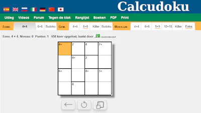 Calcdoku - Een soort sudoku maar dan voor gevorderden