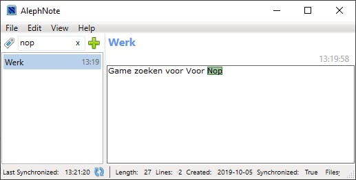 AlephNote - Maak gestructureerde aantekeningen