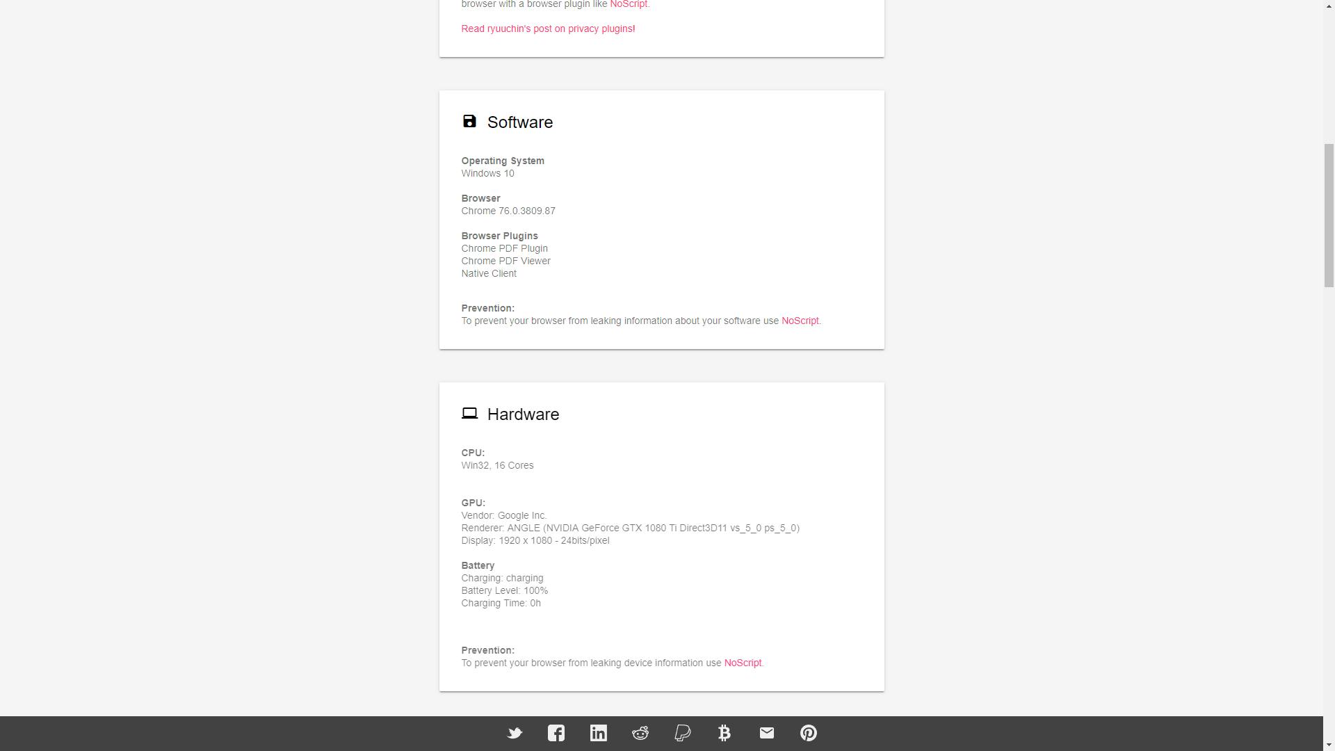 Webkay - Hoeveel informatie geeft de browser prijs?
