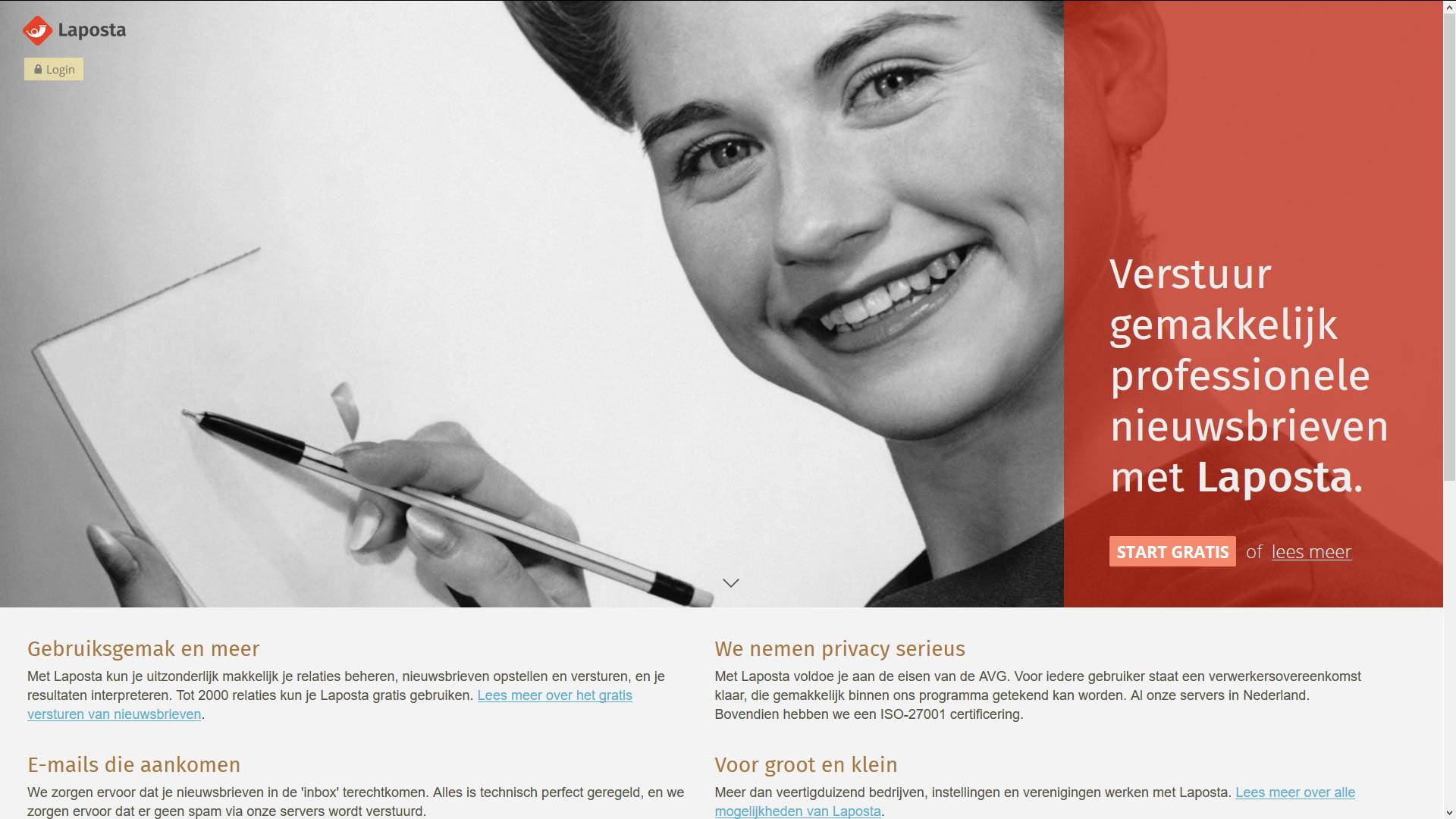 Laposta - Stuur gratis nieuwsbrieven naar maximaal 2000 relaties