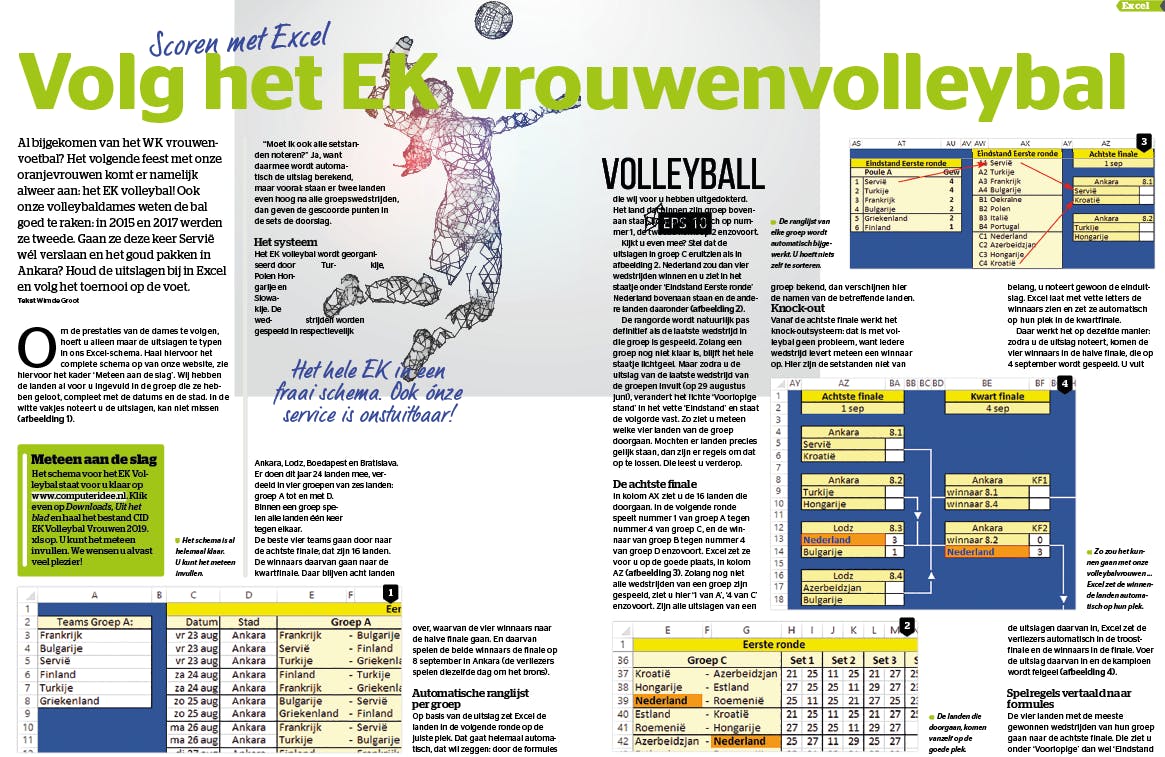 Uit het blad - Volg het EK vrouwenvolleybal