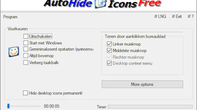 AutoHideDesktopIcons - Bij een mooie achtergrond past een leeg bureaublad
